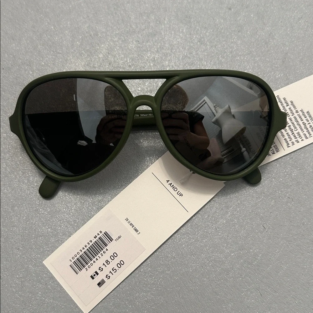 Janie and Jack Olive Green Aviator Sunglasses – NWT‎